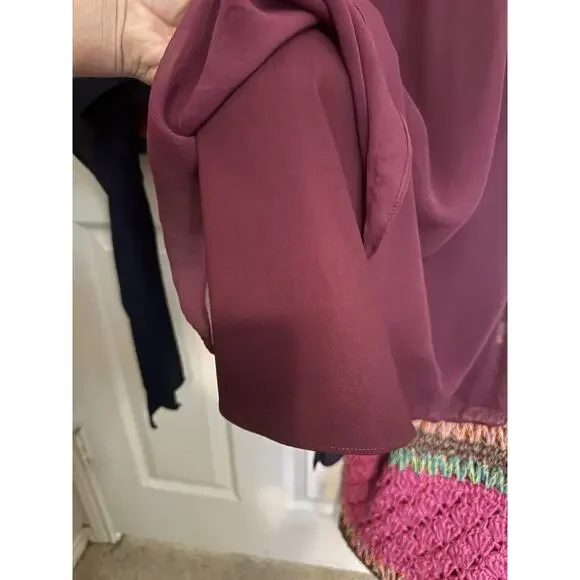 Antonio Melani Silk Dress with Flower Detail Around Neck - Size 4 - Picture 10 of 13